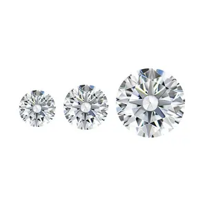 HPHT wholesale 0.5-0.9 carat top supplier round cut lab grown diamonds CVD small size diamonds VVS synthetic diamonds