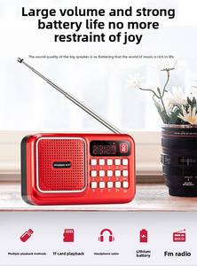 Mini REPRODUCTOR DE MP3 con inserción de tarjeta, Audio multifuncional portátil moderno para ancianos, <span class=keywords><strong>linterna</strong></span> de Radio pequeña para contar historias de ópera - Product Image 4