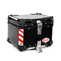 Top Case Moto en Aluminium Noir 45 Litres Design X – Coffre Arrière pour Moto en Alliage