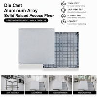 Panel Lantai Aluminium Solid 600x600x55mm Heavy Duty Anti Statis untuk Ruang Bersih Pabrik Elektronik, Supplier Grosir OEM
