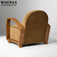 WISEMAX FURNITURE Fauteuil de salon moderne italien en tissu de luxe léger, chaise longue de détente pour hôtel, maison, villa