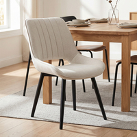 Chaise de salle à manger moderne en tissu velours, ensemble de chaises pour restaurant et café