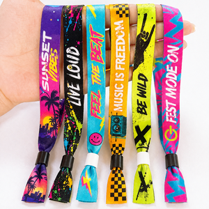 Braccialetti in Tessuto Personalizzati con Logo Stampato in Sublimazione per Eventi e Biglietti d'<span class=keywords><strong>Ingresso</strong></span> - Product Image 1