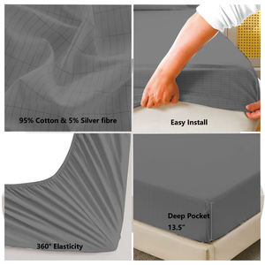 Tapis de mise à la terre en coton biologique avec fibres d'argent pour un meilleur sommeil - Product Image 2