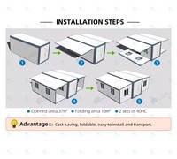 Maison conteneur extensible écologique et imperméable, idéale pour le conseil municipal, bureau portable, espace de vie extérieur, moins de 60m², moderne