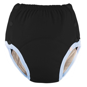 धोने योग्य कपास वयस्क डायपर पुनः प्रयोज्य 2-परत असंयम पैंट लीक-प्रूफ मूत्र-प्रमाण शोषक कपड़े अंडरवियर नरम - Product Image 3