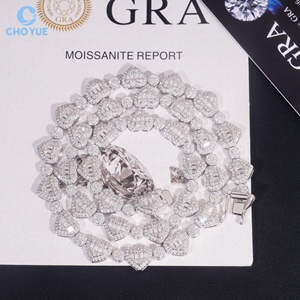 สร้อยข้อมือคิวบันลิงค์โมอิสซาไนต์ผ่านการทดสอบเพชร ได้รับการรับรองจาก GRA ชุบโรเดียม เงินแท้ 925  เครื่องประดับฮิปฮอปแบบ Iced Out - Product Image 2
