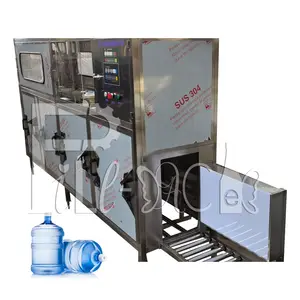 Máquina de llenado de agua mineral, línea de llenado de agua embotellada de 120BPH, 5 galones, línea de producción de agua para bebidas