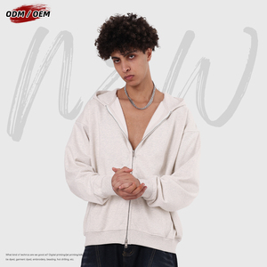 เสื้อโค้ทขนแกะอเมริกันสไตล์ใหม่ หนัก 445 กรัม แบบมีซิปคู่ ทรงหลวม มีฮู้ด สำหรับฤดูใบไม้ร่วง - Product Image 4