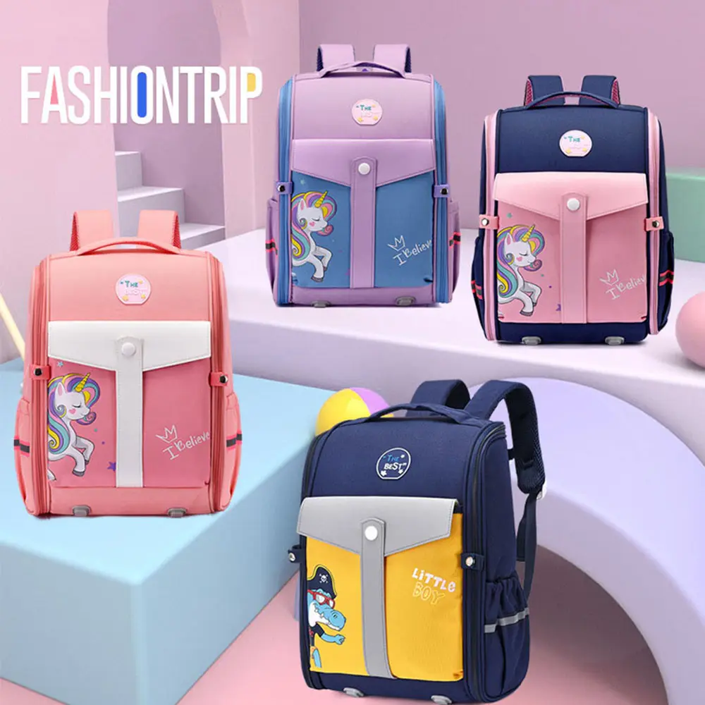 child children primary school cartoon School bag Backpacks