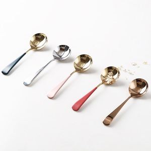 ช้อนซุปสแตนเลสมีที่จับหลากหลายสำหรับไอศกรีมและไข่แคดเบอร์รี่ - Product Image 3