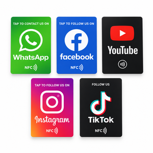 Support d'affichage NFC sans contact pour cartes <span class=keywords><strong>Google</strong></span>, réseaux sociaux et avis <span class=keywords><strong>Google</strong></span>, avec fonction Tap et support de code QR, personnalisable pour cartes WhatsApp - Product Image 1