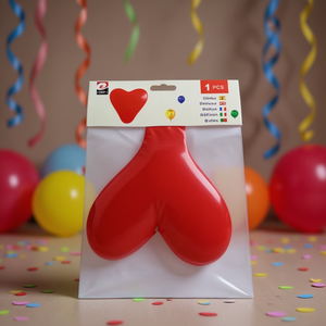 Heart Shaped Balloon Red 1 Pc Party Decoration - Product Image 2