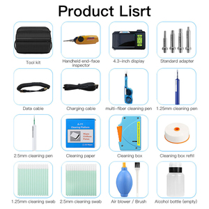 Kit d'inspection et de nettoyage des extrémités de fibres optiques tout-en-un avec <span class=keywords><strong>sac</strong></span> en <span class=keywords><strong>toile</strong></span> robuste et écran de 4,3 pouces - Product Image 3