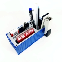Porte-stylo de bureau multicolore personnalisé forme de conteneur d'expédition porte-stylo pour le bureau