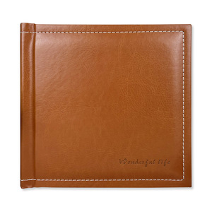 Álbum de Fotos de Cuero Marrón de 10 Páginas, Álbum Infantil de Hojas Sueltas, Impresión en Relieve, Encuadernación con Mariposas - Product Image 2