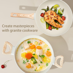 Batterie de cuisine en céramique Ensemble de casseroles et poêles saines de 12 pièces Ensemble de cuisine de cuisine non toxique avec poignées Stay-Cool Protecteurs de casseroles - Product Image 4