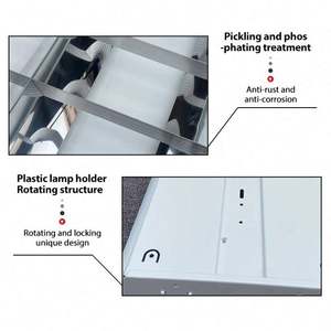 Linear Square Ceiling <strong>Aluminum</strong> <strong>Frame</strong> Led Panel Batten <strong>Grille</strong> <strong>Light</strong> - Product Image 3