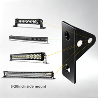 Support de montage universel pour barre lumineuse LED incurvée cachée dans la calandre de voiture, paire