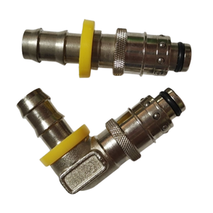 Raccords auto-bloquants standard français, droits, en laiton nickelé, à couplage rapide, à écoulement total, pour tuyau, <span class=keywords><strong>raccord</strong></span> de tuyauterie - Product Image 2