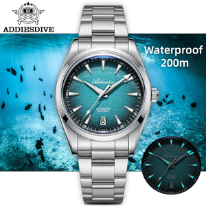 ADDIESDIVE AD2094 Montre pour homme en acier inoxydable - Plongeur mécanique résistant à l'eau 10 bars - Product Image 4