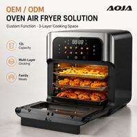 Friteuse à air numérique moderne 12L en stock, sans huile, arrêt automatique, partie intérieure résistante à la chaleur, usage domestique