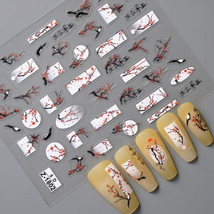 Calcomanías de <span class=keywords><strong>Uñas</strong></span> con Relieve 5D de Moda Tradicional China, Diseño de Bestia del Año del León para el Festival de Primavera, Adornos para Arte de <span class=keywords><strong>Uñas</strong></span> DIY - Product Image 4
