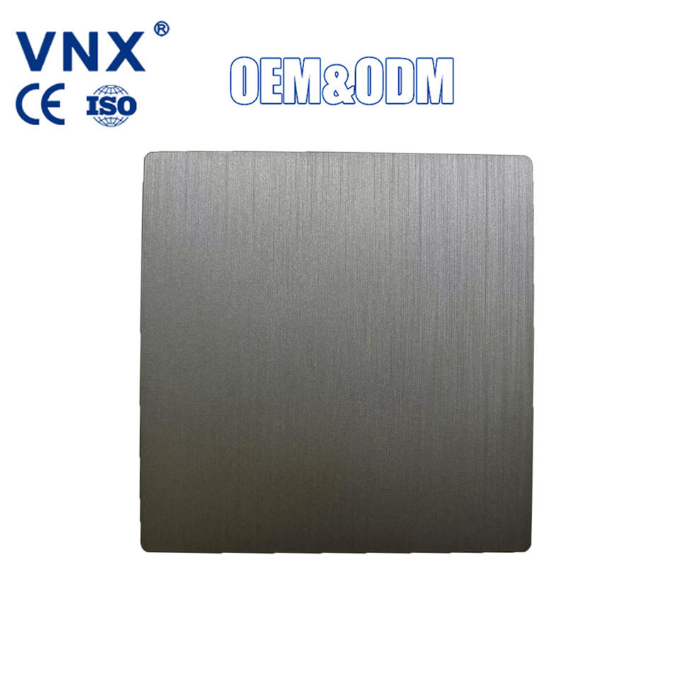 VNX Switch and Socket Colorful Big Button Pc Skin Feeling Panel Grey 1 Gang 1/2 Way 250v Touch Light Electric Wall Switch