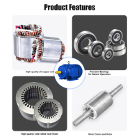 Moteur à vibration asynchrone triphasé professionnel à haute efficacité pour machine de meulage