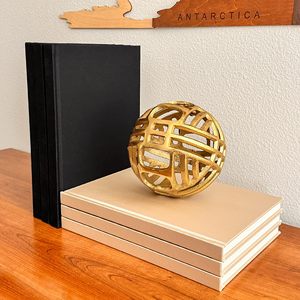 Juego de 3 Libros Decorativos de Cuero de Color Personalizado con 100 Hojas, Cuaderno de Tapa Dura con Tela Real para Regalo - Product Image 4