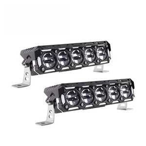 Phare de travail à 5 lentilles pour moto, projecteur LED blanc et jaune, feux clignotants, feux de route/croisement, phare antibrouillard pour camion, SUV, UTV - Product Image 5
