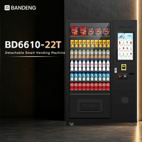 Máquina Expendedora Combinada BANDENG BD6610 22T para Ventas Minoristas sin Personal con Gabinete Refrigerado de 60 SKU para Uso Comercial