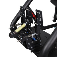 YUESHEN Jeu Racing Simulator Pédale Acier Réglable Pro Simulator Cockpit Pédale améliorée pour les amateurs de course