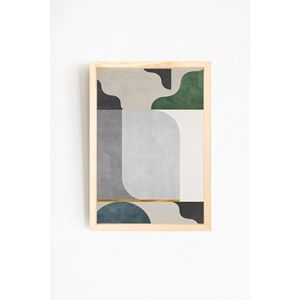 Peinture encadrée au design abstrait moderne 46-1 avec cadre en bois naturel en couleurs 1-8 - Product Image 4