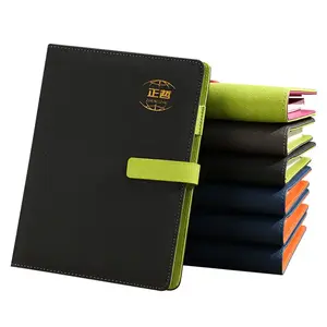 Bloc de notas personalizado de alta calidad con logotipo personalizado, A5, cuaderno de cuero PU de tapa dura