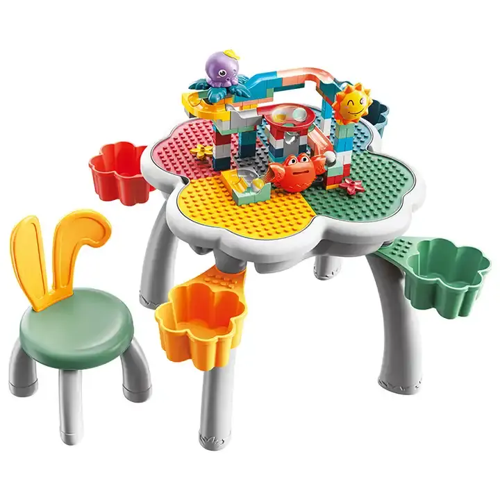 152 pièces Table double taille jouets intelligents éducatifs bricolage blocs de construction ensembles Tables bloc construction jouet