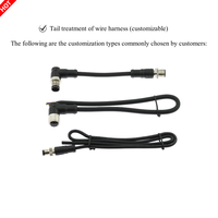 Connecteur M12 4 broches à emboîtement rapide RS485 avec capuchon et bride, pour communication en chaîne, résistant à la poussière, pour système d'énergie solaire, IP68, -25~85°C