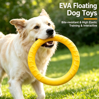 Balle flottante naturelle en EVA sur corde pour chien, jouet d'entraînement pour animaux de compagnie, balle flottante en mousse EVA Durafoam pour l'extérieur et l'eau, anneau de jeu pour chien