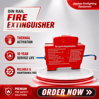 Extincteur automatique à aérosol Jianhao QRR0.01GW/S ROUGE pour rail DIN, 35 mm, à fixation rapide, pour armoire électrique et panneau de commande
