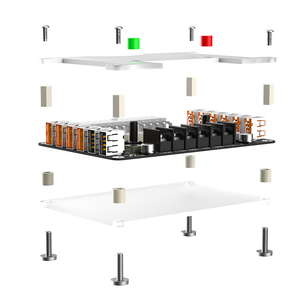 Kit de Carcasa Acrílica para Placa de Distribución de Fuente de Alimentación ATX, 12 Puertos USB, Salida Máxima de 3A, 3.3V 12V -12V, Fundas para Portátiles, Cubiertas para Fuente de Alimentación ATX - Product Image 6
