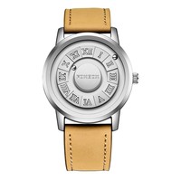 Reloj de Hombre LIGE Marca FOXBOX, Creativo, con Correa de Acero Inoxidable, Cuentas Giratorias, Relojes de Cuarzo para Hombre, Fuerza Magnética, Resistente al Agua