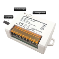 Interruptor de Control Remoto Inalámbrico de 2 Canales, Relé RF CA 240V 220V 10A, Receptor de Relé, Interruptor de Control Remoto para Puerta de Garaje