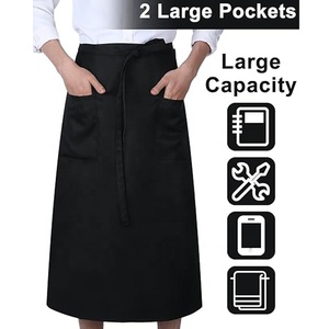 <span class=keywords><strong>Tablier</strong></span> de bistro unisexe personnalisé avec logo, 2 poches, <span class=keywords><strong>tablier</strong></span> demi-taille avec liens longs pour serveur, chef, barman - Product Image 5