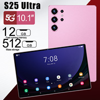 Tablet S25 Ultra 5G con Tarjeta SIM, 12 GB, MTK, 10.1 Pulgadas, Android, Todas las Redes, Descarga de Aplicaciones de Google Store, Videollamadas, Fotos