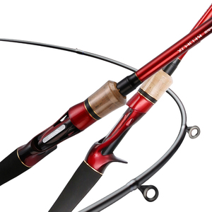 <span class=keywords><strong>Canne</strong></span> à pêche HASIDA Red <span class=keywords><strong>Fox</strong></span> Combo C2.44M n MH entièrement en carbone haute résistance et moulinet de baitcasting à double frein magnétique gauche - Product Image 3