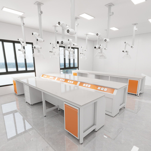 Banco de trabajo de laboratorio de química, mesa de laboratorio químico de ciencia escolar, Banco de laboratorio personalizado con válvula de Gas y línea de Gas - Product Image 2