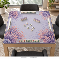 Tapis de Mahjong Yugaland compact, en caoutchouc, résistant à la saleté, inodore, antidérapant, lavable, 800*800mm, 3mm, pour jeux de cartes et coin de jeu