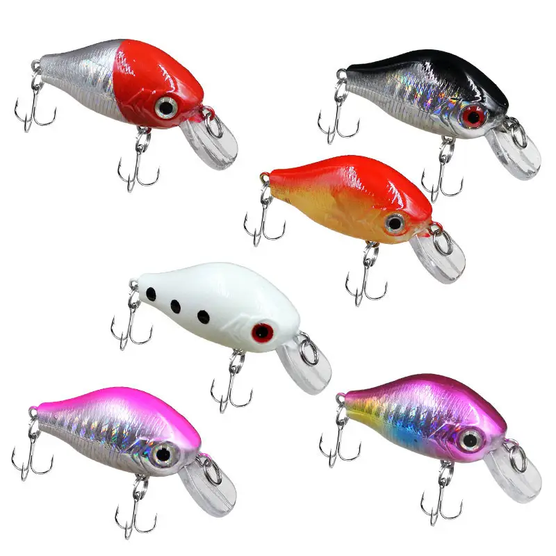 Hot Sell Mini Minnow Fishing Lures Swimbait 8g 60mm Artificial Small Bait VIB Sink Fishing Tackle Hooks Simulation Fishes