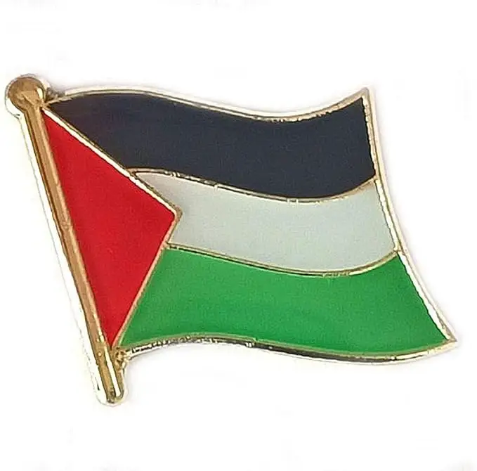 GREPAS GIFTS 1 Inch Palestine National Flag Pins Souvenir for Hat Clothes Backpack