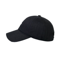 Gorra de Béisbol Personalizada para Papá, 6 Paneles, Sin Estructura, de Sarga de Algodón, Negra, Bordada, Estilo Vintage, Ajustable, Venta al por Mayor, OEM, MOQ Bajo